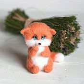 Куклы и игрушки ручной работы. Ярмарка Мастеров - ручная работа Fox playful toy from wool. Handmade.