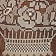 Винтаж: Старинная вязанная вручную тюль с корзиной цветов. Ткани винтажные. Antiki777. Ярмарка Мастеров.  Фото №6