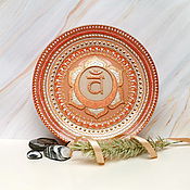 Для дома и интерьера handmade. Livemaster - original item The interior plate with hand painted. Swadhisthana chakra.. Handmade.