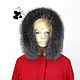A furry. Trim on the hood of the silver fox 'Milky Way'. Collars. Mishan (mishan). Online shopping on My Livemaster.  Фото №2