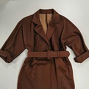 Одежда handmade. Livemaster - original item coat: Lightweight neoprene coat with a tight belt. Handmade.