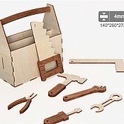 Куклы и игрушки ручной работы. Ярмарка Мастеров - ручная работа Tool kit with drawer or box. Handmade.
