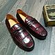 Moccasins made of genuine crocodile leather, in maroon color!, Moccasins, St. Petersburg,  Фото №1