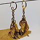 Order Jet earrings in Black and gold. Selberiya shop. Livemaster. . Earrings Фото №3