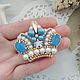 Blue crown brooch, Brooches, Poltava,  Фото №1