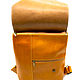 Кожаный городской рюкзак (желтый). Рюкзаки. ЭклектикАрт. Ярмарка Мастеров.  Фото №4
