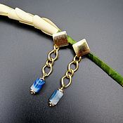 Украшения handmade. Livemaster - original item Stud earrings: chains with tubes of agate 