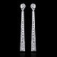 Earrings white gold with diamonds.
