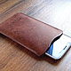 Кожаный чехол для любых смартфонов, IPhone. Чехол. Мастерская 'Magnus'. Ярмарка Мастеров.  Фото №5
