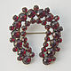 Rare! Brooch with garnet glass!. Vintage brooches. Marina Bokova (Alina-123). Online shopping on My Livemaster.  Фото №2