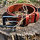 Кожаный ремень ручной работы. Ремни. Strong Belt. Интернет-магазин Ярмарка Мастеров.  Фото №2