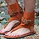 Order High sandals orange suede. Katorina Rukodelnica HandMadeButik. Livemaster. . Sandals Фото №3
