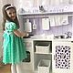 Children's play kitchen large wooden with light in the oven. Doll furniture. Ludmila Omland. My Livemaster. Фото №4
