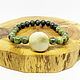 Bracelet made of serpentine and jade River pellet. Bead bracelet. Selberiya shop. My Livemaster. Фото №5