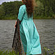 dresses: Light turquoise with flowers. Dresses. Алена Тимофеева (indeeza). My Livemaster. Фото №5