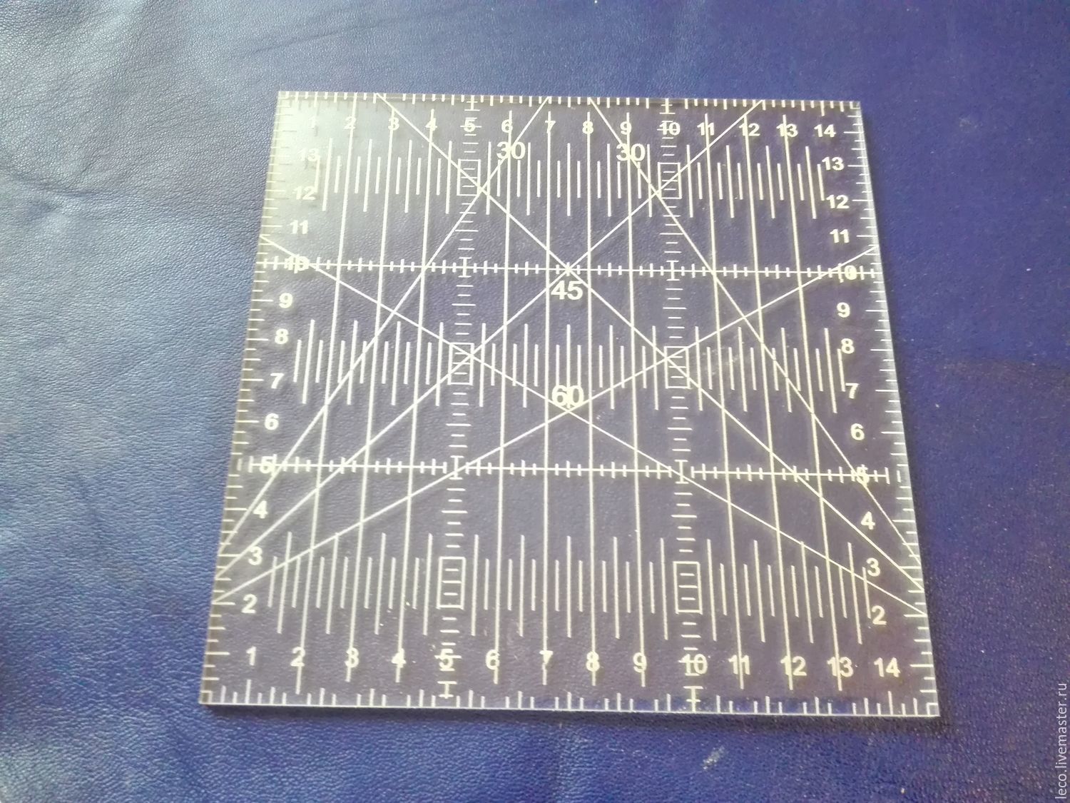 линейка с квадратами. 5 дюймов. трафарет (геометрические фигуры) 17 см тгф-17. линейка с фигурами. трафаретная линейка.