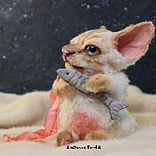Куклы и игрушки handmade. Livemaster - original item Teddy Animals: Kitten devon rex Chloe. Handmade.