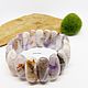 Bracelet of amethyst quartz Lavender and snow. Bead bracelet. Selberiya shop. My Livemaster. Фото №4