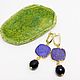 Sugar plum earrings (purple and gold), Earrings, Gatchina,  Фото №1