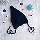 Newborn gift: Elf hat for boy knitted, blue. Gift for newborn. babyshop. My Livemaster. Фото №4