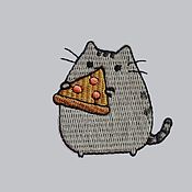 Материалы для творчества handmade. Livemaster - original item Pushin cat patch chevron patch pushheen cat patch. Handmade.