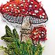 Application (patch) of Fly agaric, hand embroidery. Brooches. Textile art ruM aniraM. Online shopping on My Livemaster.  Фото №2