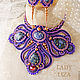 Order Purple soutache necklace Starry sky. LADY-LIZA jewelry shop. Livemaster. . Necklace Фото №3