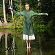 Linden dress made of hemp fabric in green, Dresses, Moscow,  Фото №1
