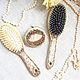 Brush hair with a natural bristle brush and a mirror. Gift girl. Combs2. Malenkie radosti (bronven). Ярмарка Мастеров.  Фото №4