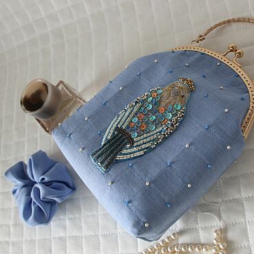 Сумки и аксессуары ручной работы. Ярмарка Мастеров - ручная работа Сумка на фермуаре с вышивкой Птица. Handmade.