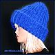 Шапка из мохера "Анна" электрик (шапка,шапки). Шапки. Ирина(shvilinka.knit). Интернет-магазин Ярмарка Мастеров.  Фото №2