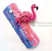 Украшения handmade. Livemaster - original item Set Pink Flamingo bracelet and brooch / bracelet and brooch Flamingo. Handmade.