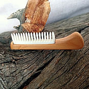 Сувениры и подарки handmade. Livemaster - original item A comb for a mustache made of bone and juniper. Captain`s Musket.. Handmade.