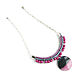 Pink necklace, silver leather necklace on a chain 'Lollipops'. Necklace. Irina Moro. My Livemaster. Фото №5