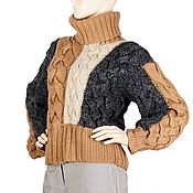 Одежда handmade. Livemaster - original item Multicolored sweater tied with braids. Handmade. Handmade.