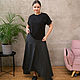 Black floor length skirt 4 wedges striped, Skirts, Novosibirsk,  Фото №1