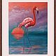 Oil Painting Pink Flamingo, Pictures, Belaya Kalitva,  Фото №1