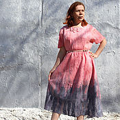 Одежда handmade. Livemaster - original item Dress felted Delicate peony summer. Handmade.