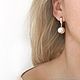 Order Beads earrings English lock, light gray, minimalism. LovelyStones. Livemaster. . Earrings Фото №3