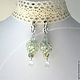 Ball earrings with Prehnite and Green Amethyst drops. Earrings. Dorida's Gems (Dorida-s-gems). My Livemaster. Фото №4