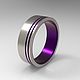Titanium ring with purple stripes, Rings, Moscow,  Фото №1