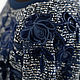 Синий Джемпер из вискозного трикотажа с авторской вышивкой. Джемперы. natalini  Женская одежда. Ярмарка Мастеров.  Фото №6