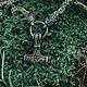 Thor's Hammer with wolves — a steel pendant on a powerful chain. Pendant. lakotastore. My Livemaster. Фото №4