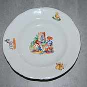 Посуда handmade. Livemaster - original item Children`s dining plate, Poland. Tales. Gnome, hedgehog... OTL!. Handmade.