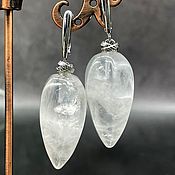 Украшения handmade. Livemaster - original item Drop earrings for women made of natural stones rhinestone. Handmade.