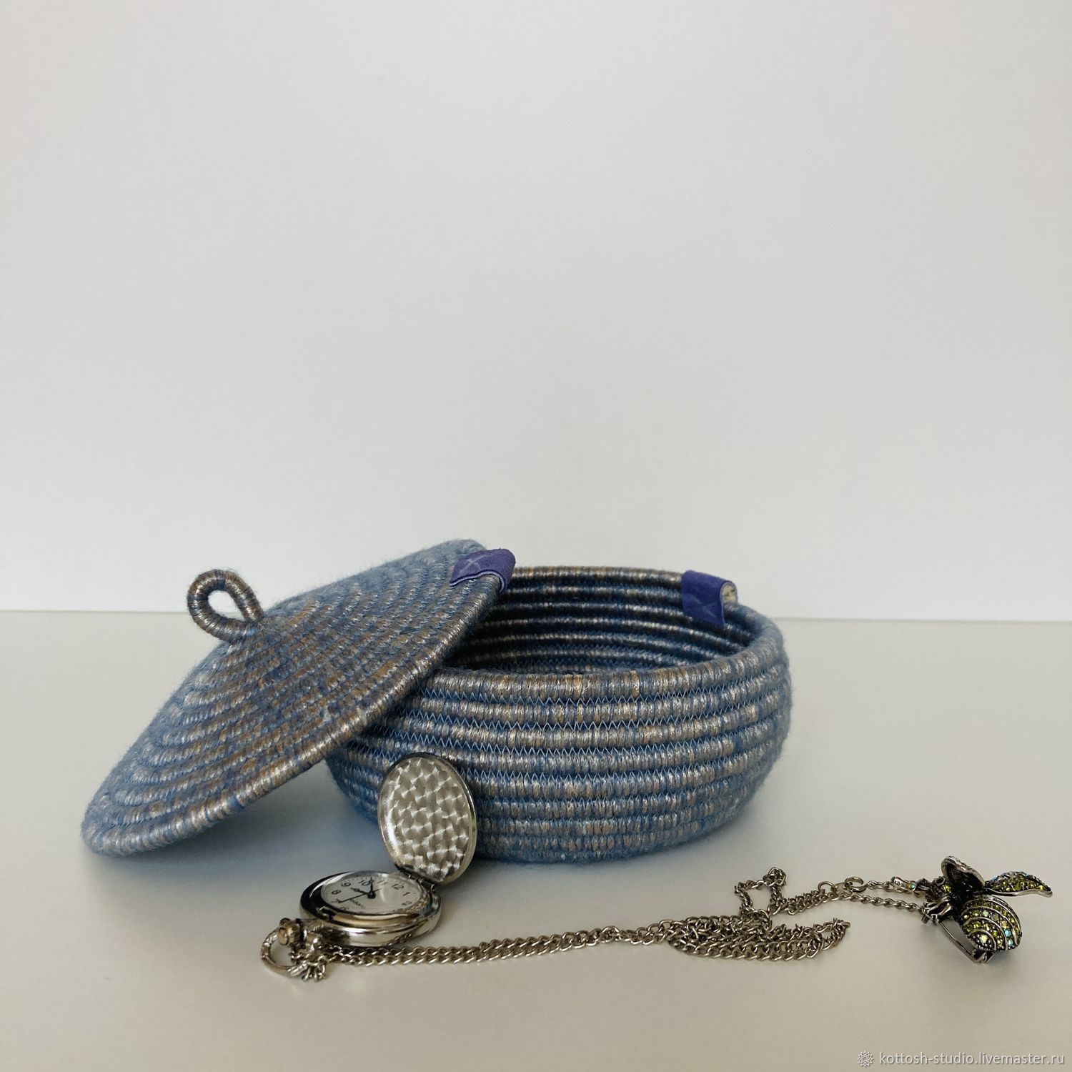 Мини корзина для хранени с крышкой 14.5 см х 9 см купить в интернет ...