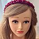 Ободок корона диадема "Гранатовая". Ободки. Анна Голден (golden-for-hair). Ярмарка Мастеров.  Фото №7