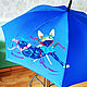 Umbrella with hand-painted Ninja Cat. Umbrellas. ArtelL. Online shopping on My Livemaster.  Фото №2