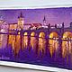  Oil painting Landscape 'Charles Bridge at night'. Pictures. Fine Art for Joy. My Livemaster. Фото №4