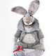 Bunny, Rabbit, interior knitted toy. Stuffed Toys. AnnieIKnitToys. My Livemaster. Фото №6